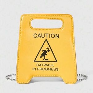 Yellow Caution Sign Handbag